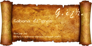 Gabona Ágnes névjegykártya