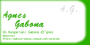 agnes gabona business card